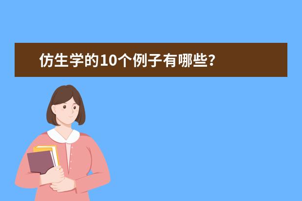 仿生学的10个例子有哪些？