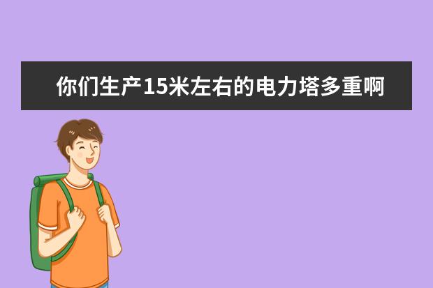 你们生产15米左右的电力塔多重啊？