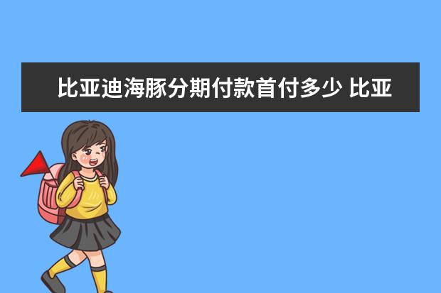 比亚迪海豚分期付款首付多少 比亚迪f0怎么样