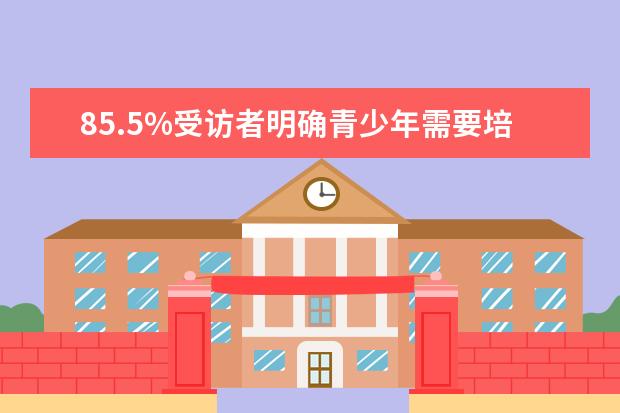 85.5%受访者明确青少年需要培养“阳刚之气”