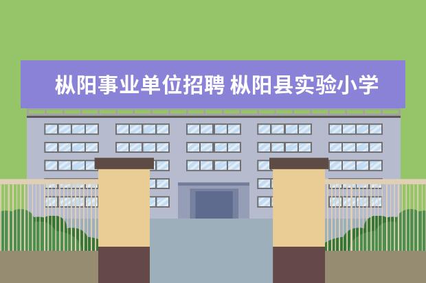 枞阳事业单位招聘 枞阳县实验小学怎么样