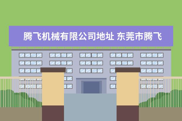 腾飞机械有限公司地址 东莞市腾飞精密工具有限公司怎么样?