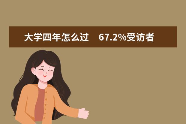 大学四年怎么过　67.2%受访者建议充分利用校图书馆