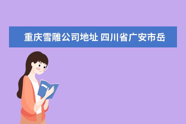 重庆雪雕公司地址 四川省广安市岳池县租衣服的地方