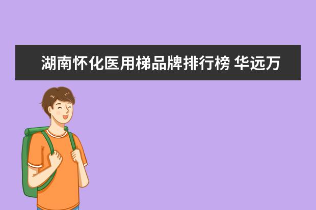 湖南怀化医用梯品牌排行榜 华远万江府怀化二期工程一栋有几个楼梯