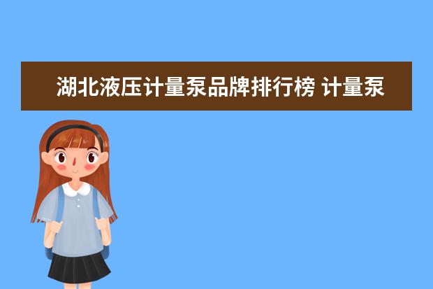 湖北液压计量泵品牌排行榜 计量泵液压腔和轴承腔什么位置加油