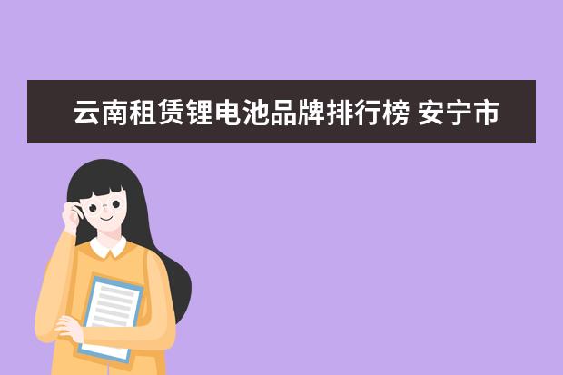 云南租赁锂电池品牌排行榜 安宁市比亚迪锂电池生产基地在哪里