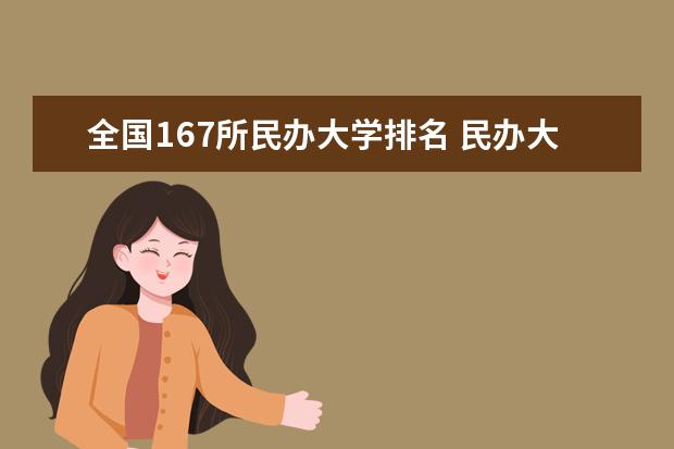 全国167所民办大学排名 民办大学排行榜