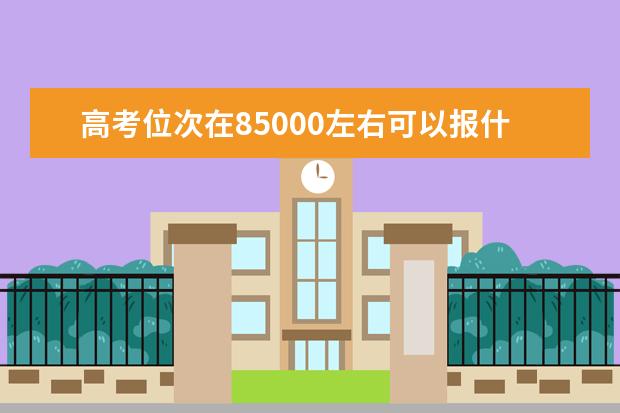 高考位次在85000左右可以报什么大学