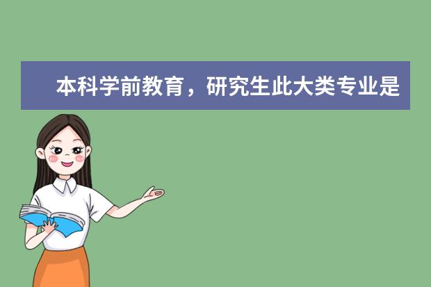 本科学前教育，研究生此大类专业是什么意思？教育学类都可以吗？