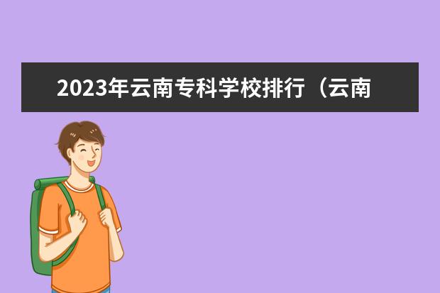 2023年云南专科学校排行（云南省经贸外事职业学院排名）