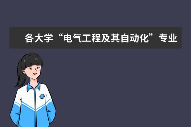 各大学“电气工程及其自动化”专业的排名？（土木工程专业排名）