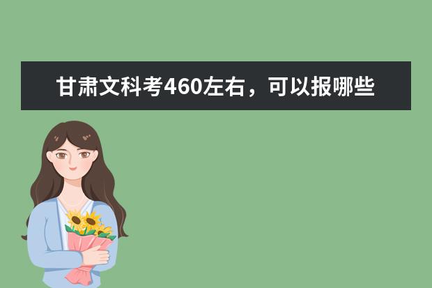 甘肃文科考460左右，可以报哪些大学？