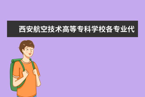 西安航空技术高等专科学校各专业代码 西北工业大学明德学院的专业代码和西安建筑科技大学华清学院专业代码