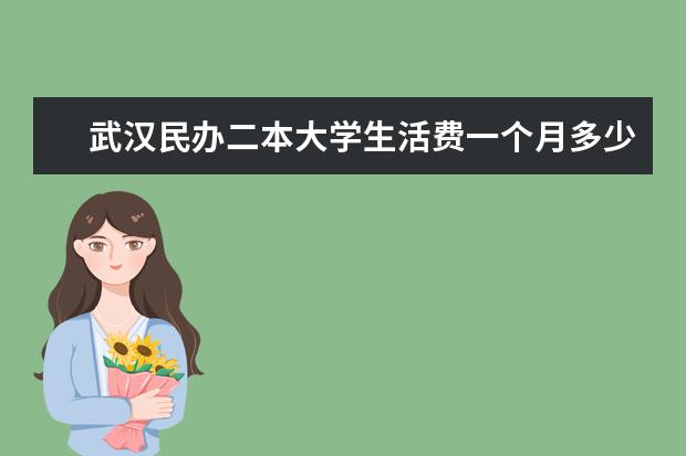 武汉民办二本大学生活费一个月多少够用