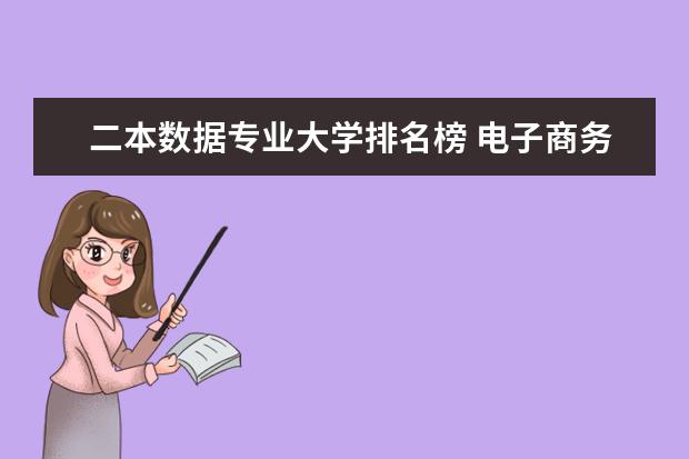 二本数据专业大学排名榜 电子商务专业或计算机专业比较优秀的二本大学，急急急！！！