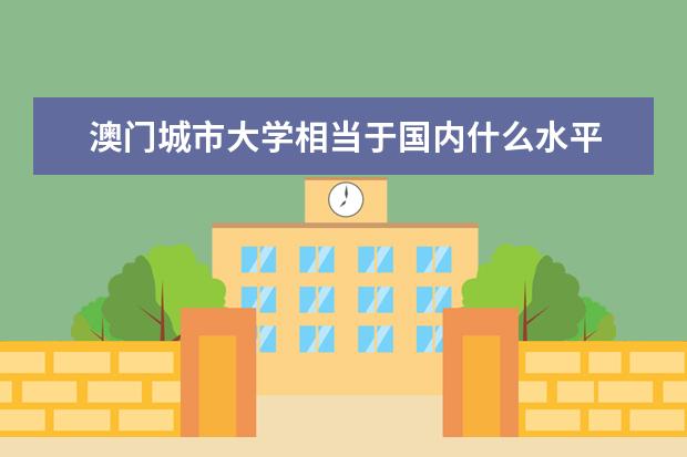 澳门城市大学相当于国内什么水平