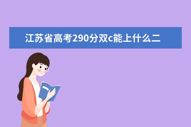 江苏省高考290分双c能上什么二本